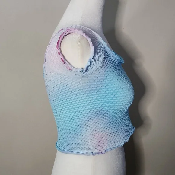 Nwot Free People Intimately Custom Tie Dye Smocked Crop Top - Picture 5 of 10